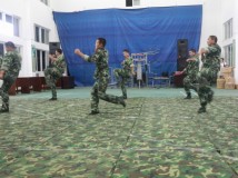 武警战士表演格斗术